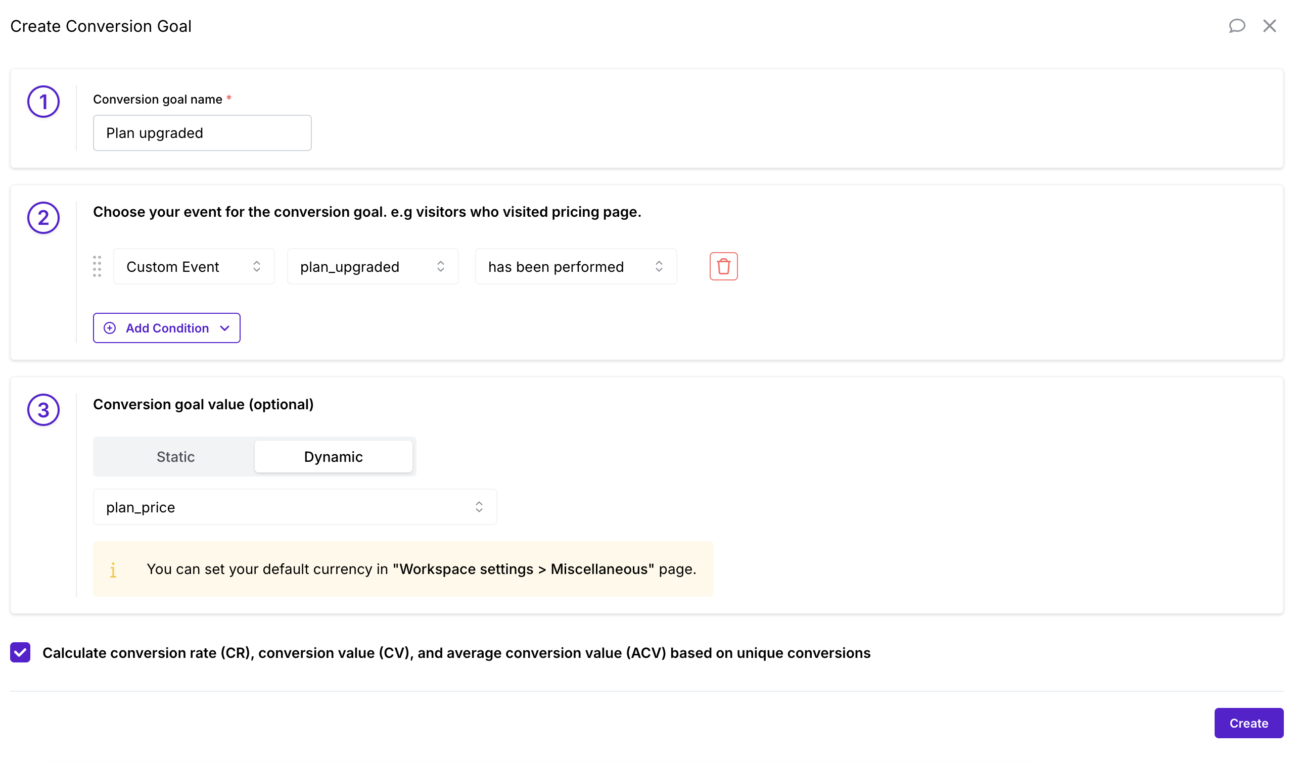 paid ads create goal