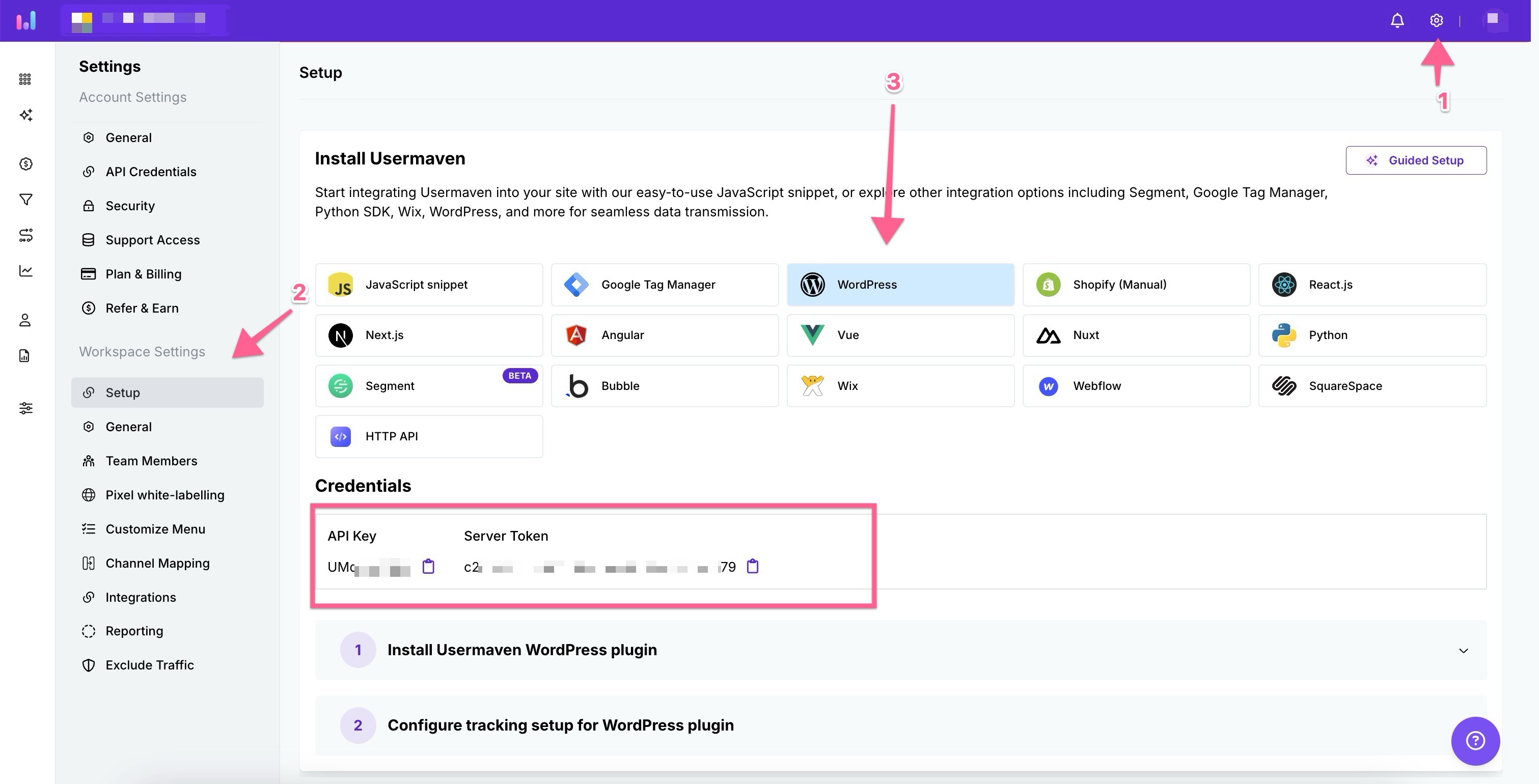 Usermaven API and Secret token