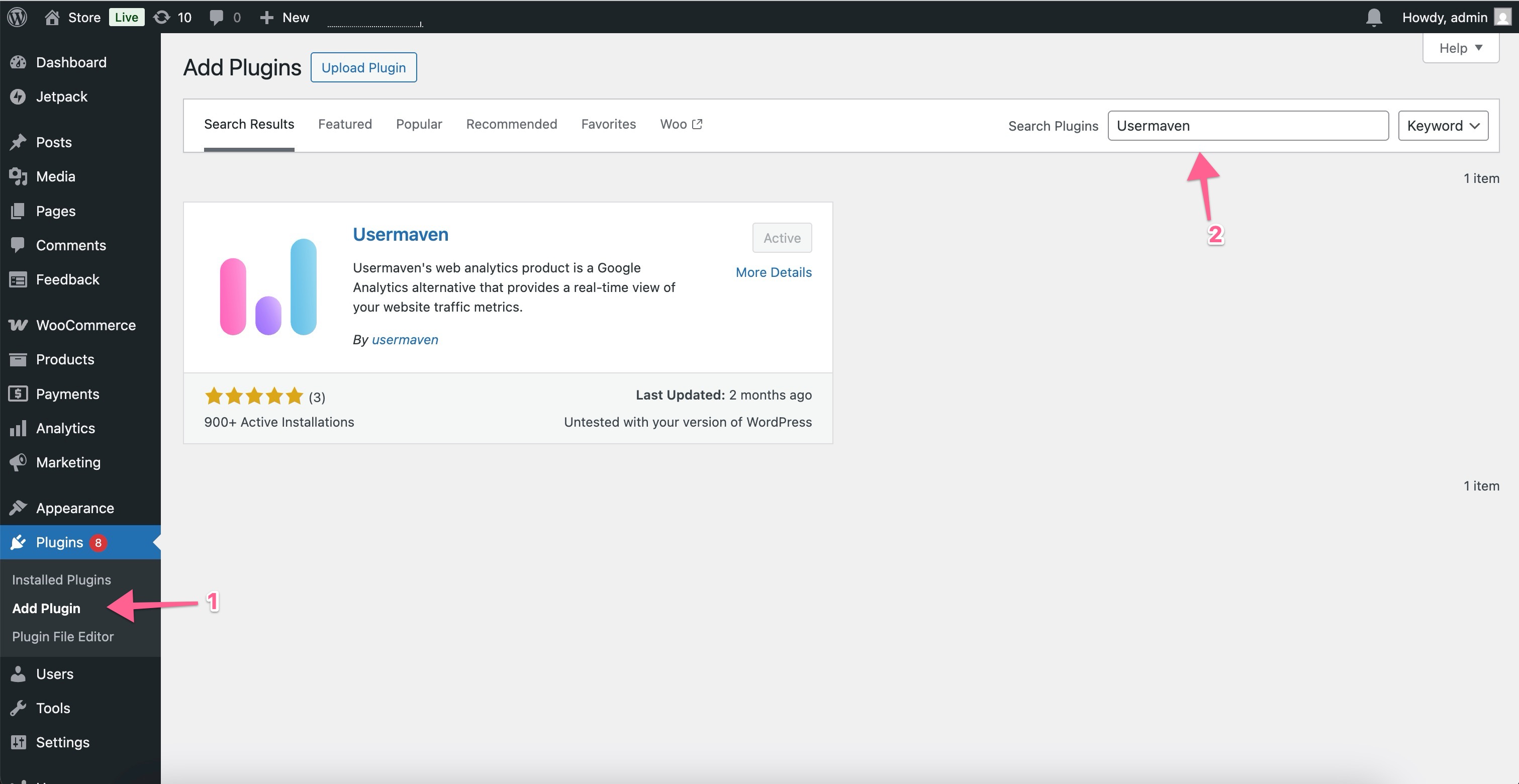 Usermaven plugin installation