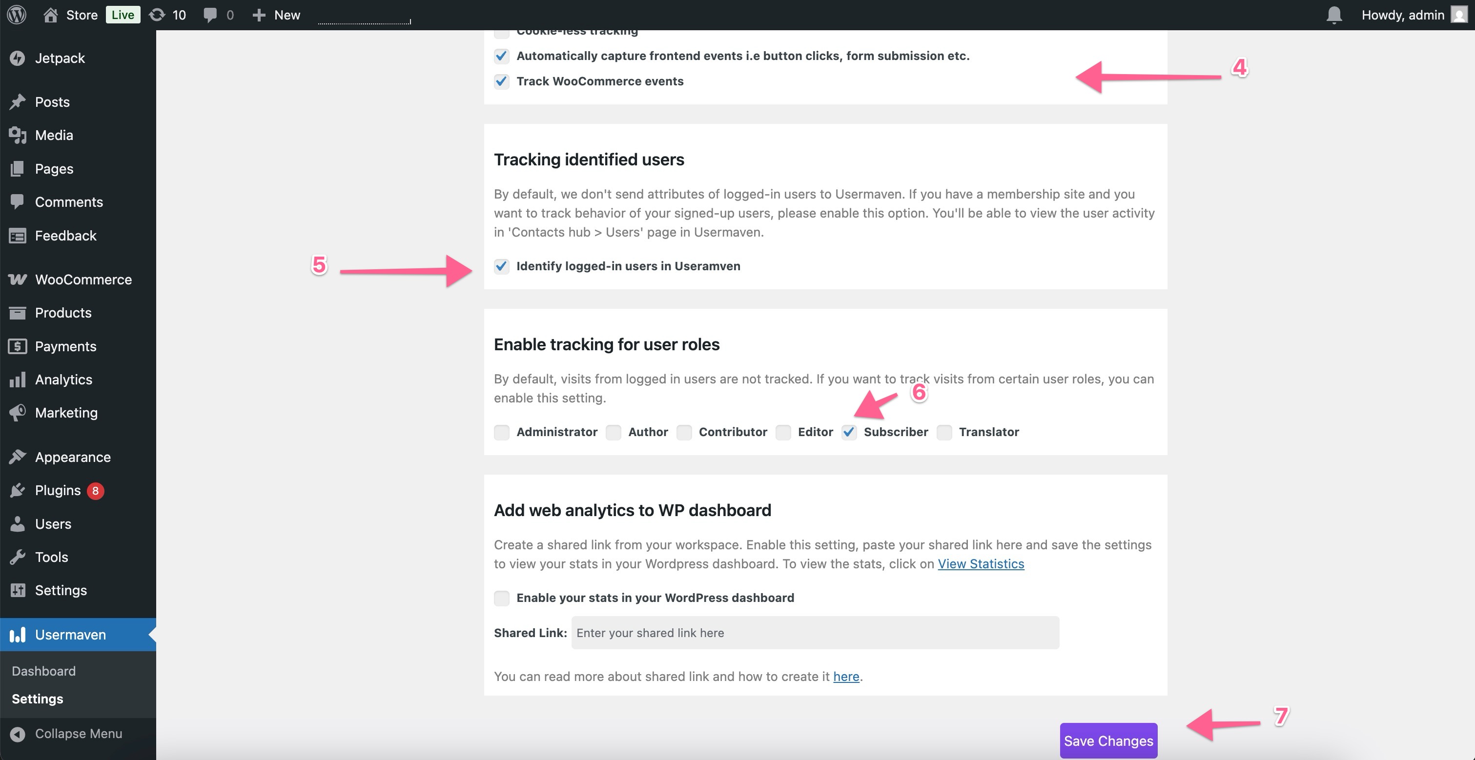 Usermaven plugin configuration