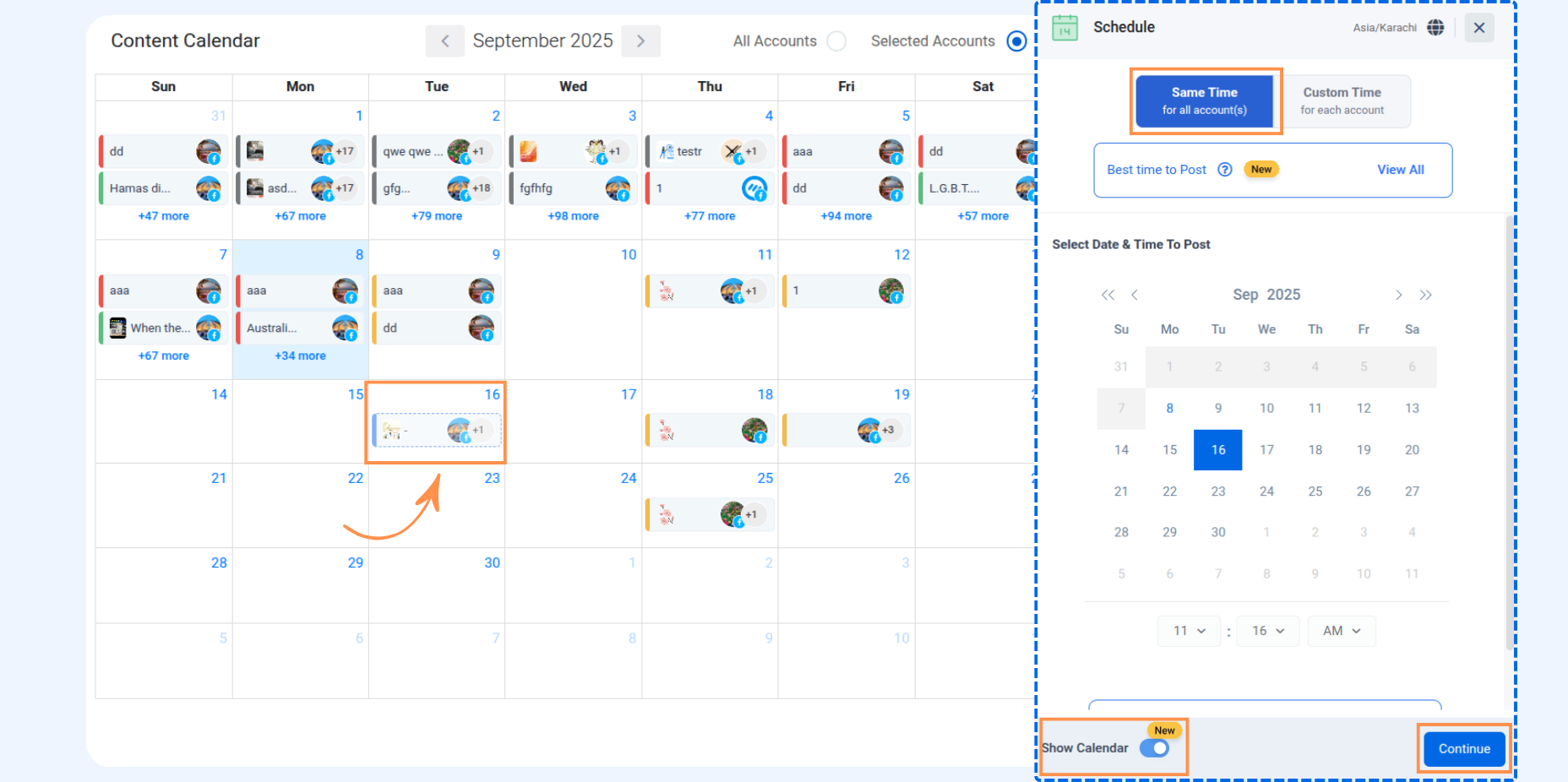 Same Time example